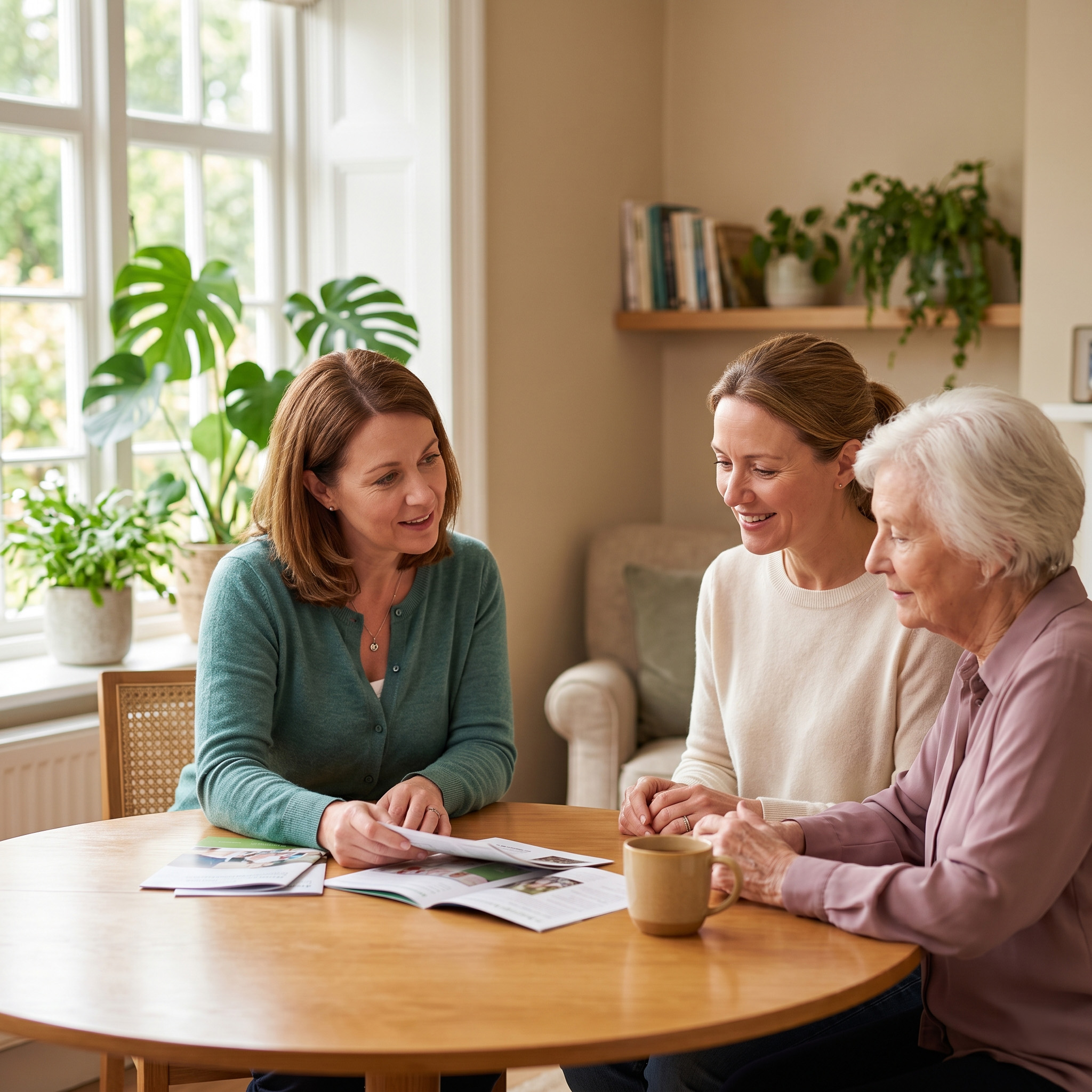 Nexus Transitions advisor meeting with a family